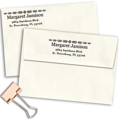 Jamison Single Flower Deco Address Stamp - alternate view