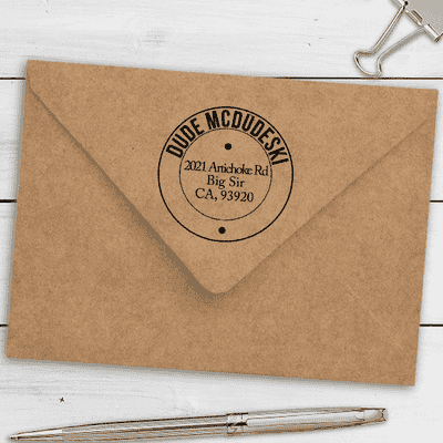 McDudeski Address Stamp - alternate view