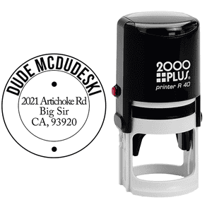 McDudeski Address Stamp Body and Design