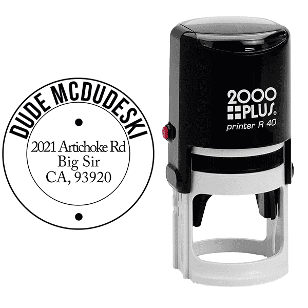 McDudeski Address Stamp Body and Design