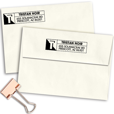 Noir Address Stamp - alternate view