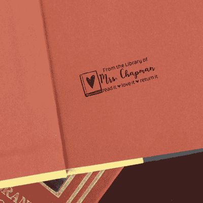 Teacher Library Book Stamp - alternate view