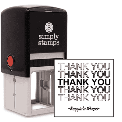 Thank You Repeat Food Packaging Stamp