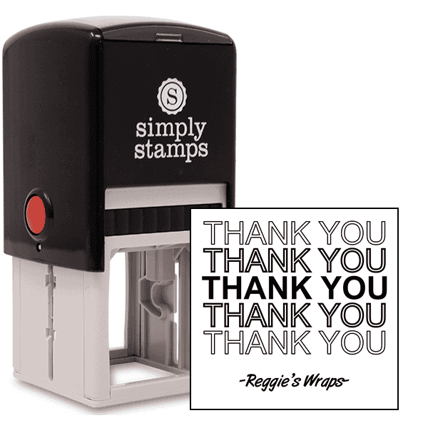 Thank You Repeat Food Packaging Stamp