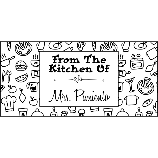 Pimiento Rectangular Pattern Kitchen Stamp