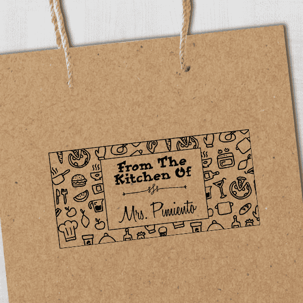 Pimiento Rectangular Pattern Kitchen Stamp Imprint Example