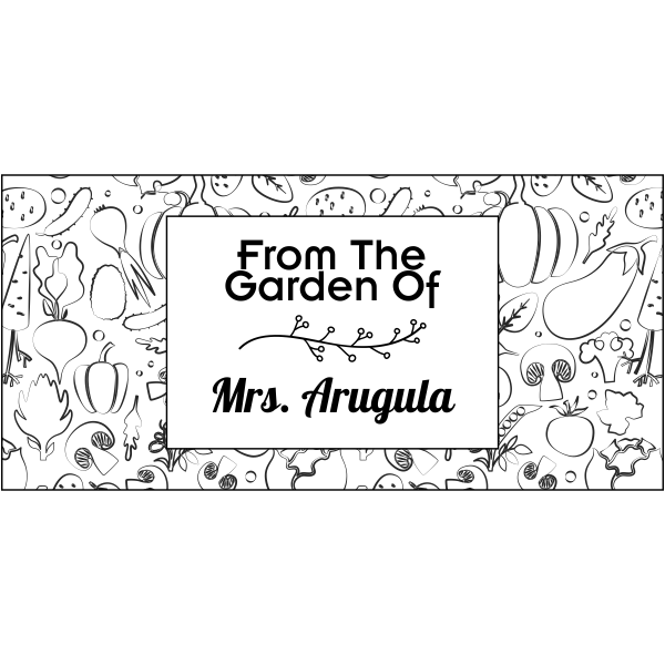 Arugula Rectangular Pattern Garden Stamp