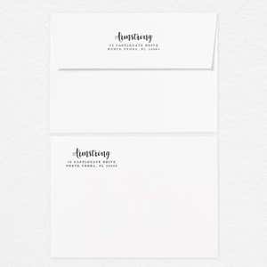 Examples of the Armstrong Address Stamp impression on envelopes