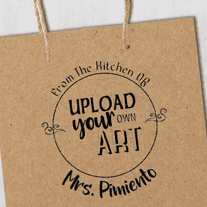 Pimiento Round Custom Logo Kitchen Stamp Imprint Example