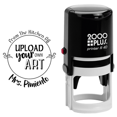 Custom Round Pimiento Kitchen Logo Stamp - alternate view