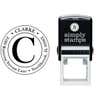 Clarke Large Initial Round Address Stamp Body and Imprint