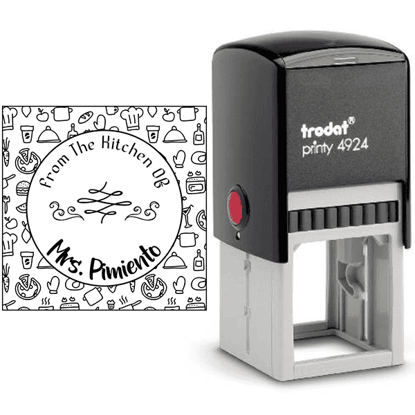 Pimiento Round Pattern Kitchen Stamp Body and Design