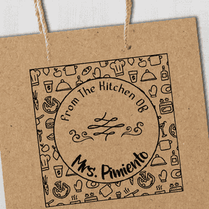 Pimiento Round Pattern Kitchen Stamp Imprint Example