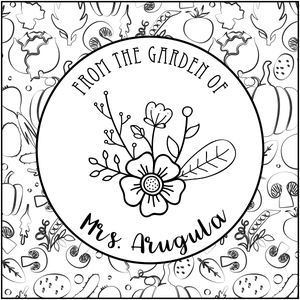 Arugula Round Pattern Garden Stamp