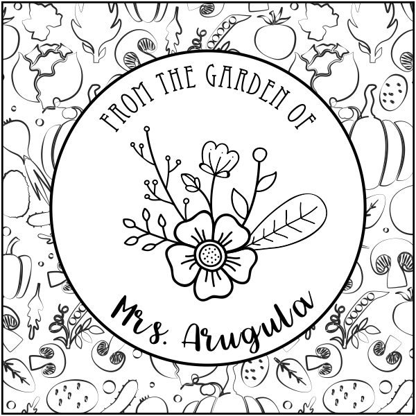 Arugula Round Pattern Garden Stamp