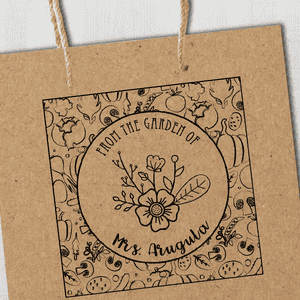 Arugula Round Pattern Garden Stamp Imprint Example