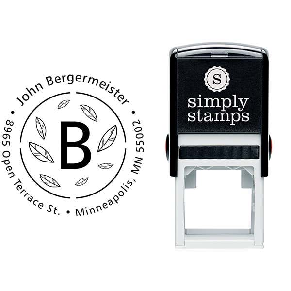 Bergermeister Leaves Return Address Stamp Body and Imprint