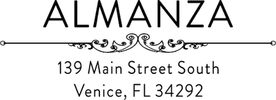 Almanza Deco Custom Retrurn Address Stamp
