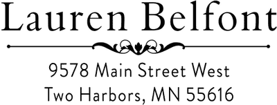 Belfont Deco Custom Return Address Stamp