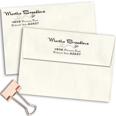 Breedlove Butterfly Rubber Address Stamp - alternate view