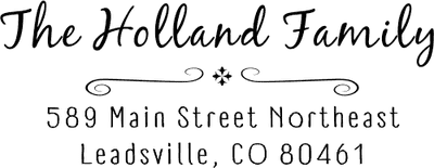 Holland Curly Deco Address Stamp