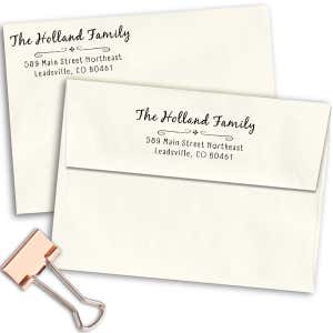 Holland Curly Deco Address Stamp Imprint Examples on Envelopes