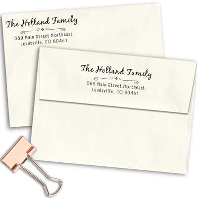 Holland Curly Deco Address Stamp - alternate view
