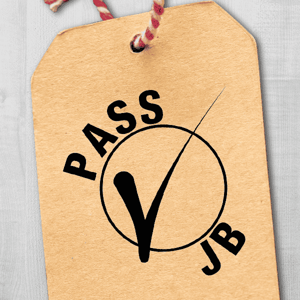 Pass Check Initial Inspection Stamp Imprint Example