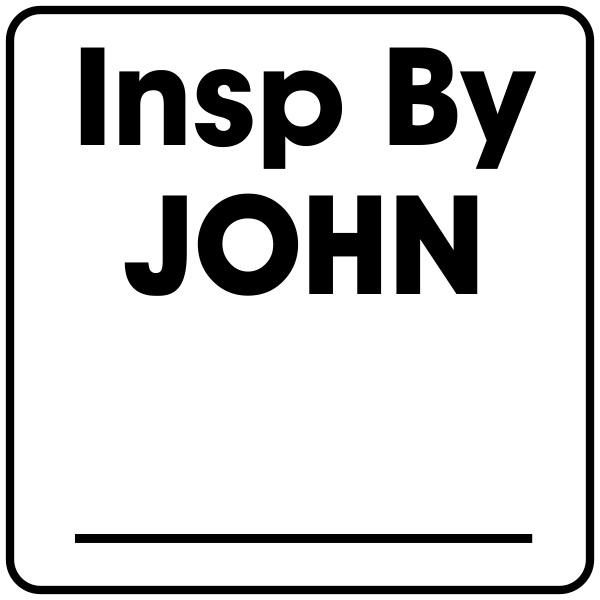 Name and Fill in Inspection Stamp