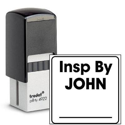 Name and Fill in Inspection Stamp