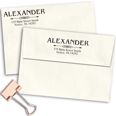 Alexander Deco Arrow Address Stamp - alternate view