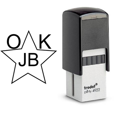 OK Initial Star Inspection Stamp - alternate view