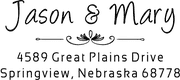Couples Vintage Deco Address Stamp