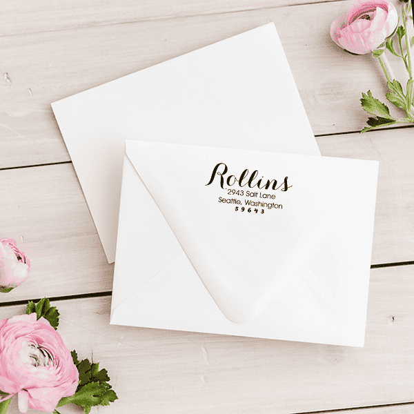Rollins Return Address Stamp Imprint Example
