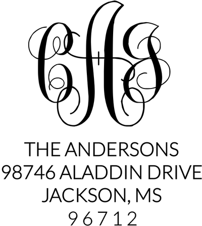 Anderson Monogram Address Stamp