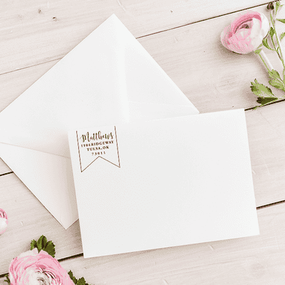 Matthews Pennant Address Stamp - alternate view