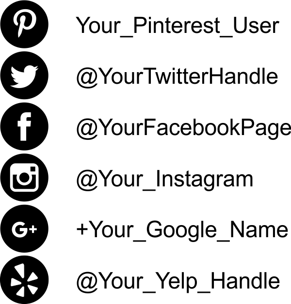 Social Media Handles Stamp