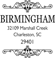 Birmingham Square Vintage Address Stamp