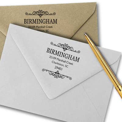 Birmingham Square Vintage Address Stamp - alternate view