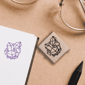 Gem Cluster Stamp Lifestyle Photo and Imprint Example