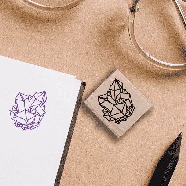 Gem Cluster Stamp Lifestyle Photo and Imprint Example