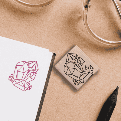 Geode Cluster Stamp - alternate view