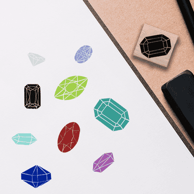 Emerald Jewel Stamp - alternate view
