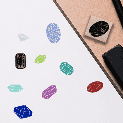 Oval Jewel Stamp - alternate view