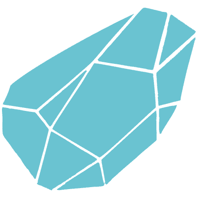 Turquoise Asymmetrical Stamp