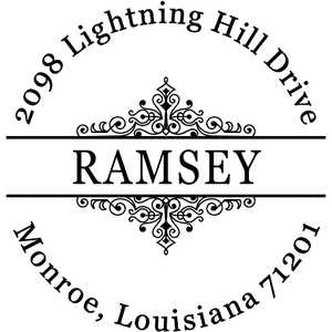 Ramsey Vintage Deco Custom Address Stamper