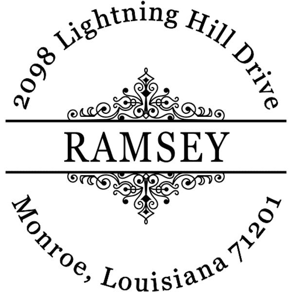 Ramsey Vintage Deco Address Stamp