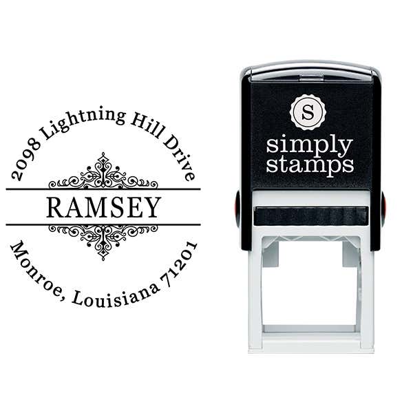 Ramsey Vintage Deco Address Stamp Body and Imprint