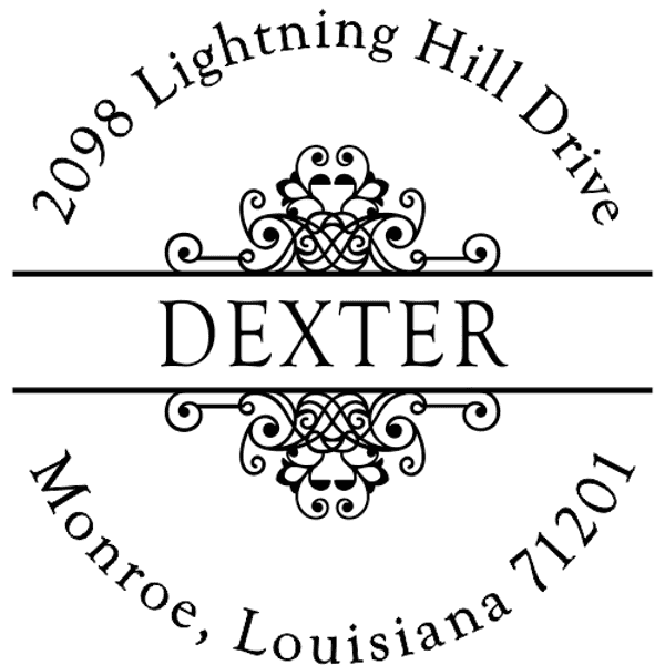 Dexter Vintage Deco Custom Address Stamper