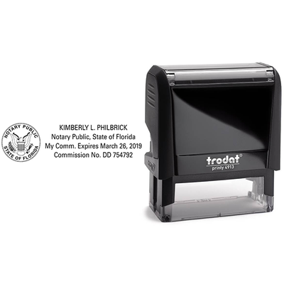 Florida Great Seal Rectangular Notary Public Seal - alternate view